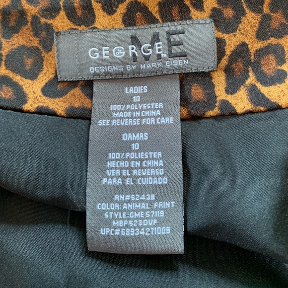 Flirty Animal Print Skirt * George by Mark Eisen - Picture 4 of 5